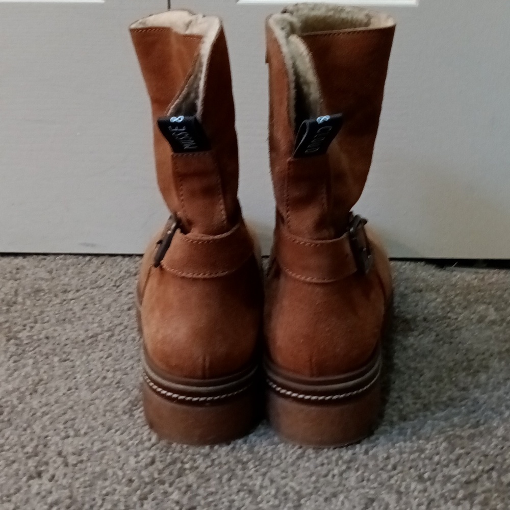 Ankle Boots Musse & Cloud Geos Suede Booties Sherpa Lining Size 10 - Picture 6 of 15